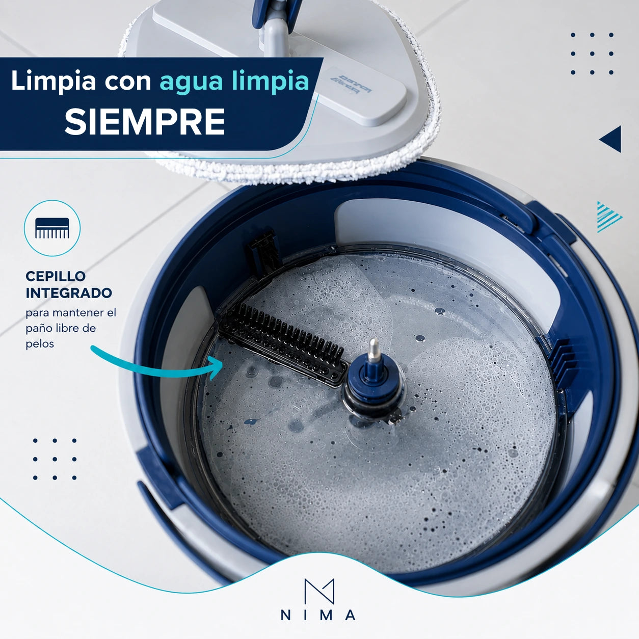 Spin Mop 360 Pro™ – Separa El Agua Limpia De La Sucia